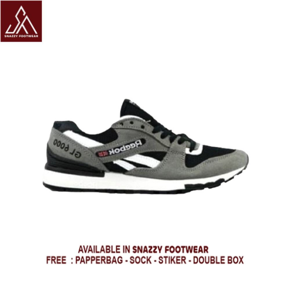Sepatu Sneakers Reebok GL6000 Grey White Black 100% Original Unisex