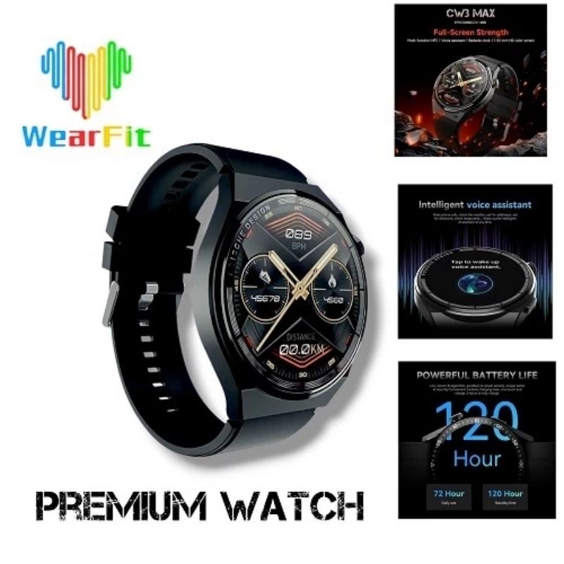 WEARFIT SMARTWATCH  CW 3 MAX PREMIUM QUALITYJAM TANGAN PINTAR WEARFIT CW 3