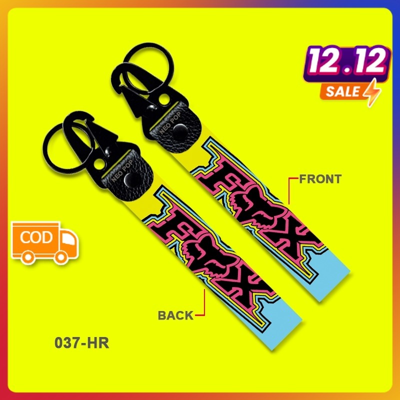 GANTUNGAN KUNCI PREMIUM FOX RACING KEYCHAIN MOTOR STRAP LANYARD MERCHANDISE KAWASAKI HONDA YAMAHA JE