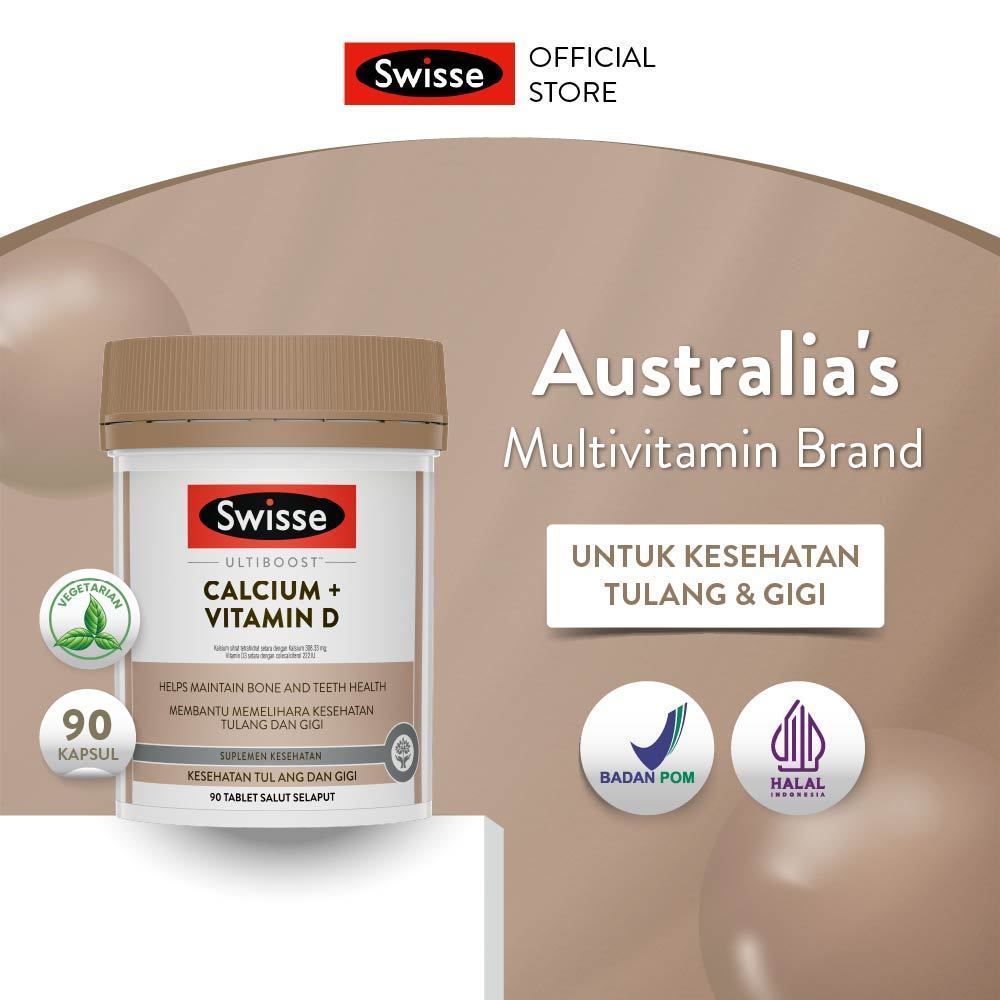 Swisse Ultiboost Calcium & Vitamin D - Suplemen Kalsium & Vit D3