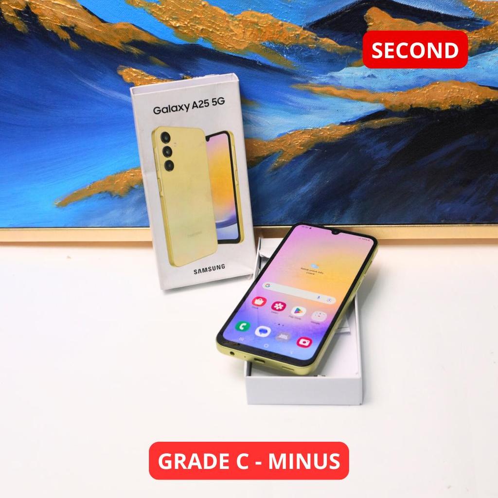 SAMSUNG A25 8/128 (5G) GRADE C - MINUS HP SECOND ORIGINAL SINAR MUTIARA CELL