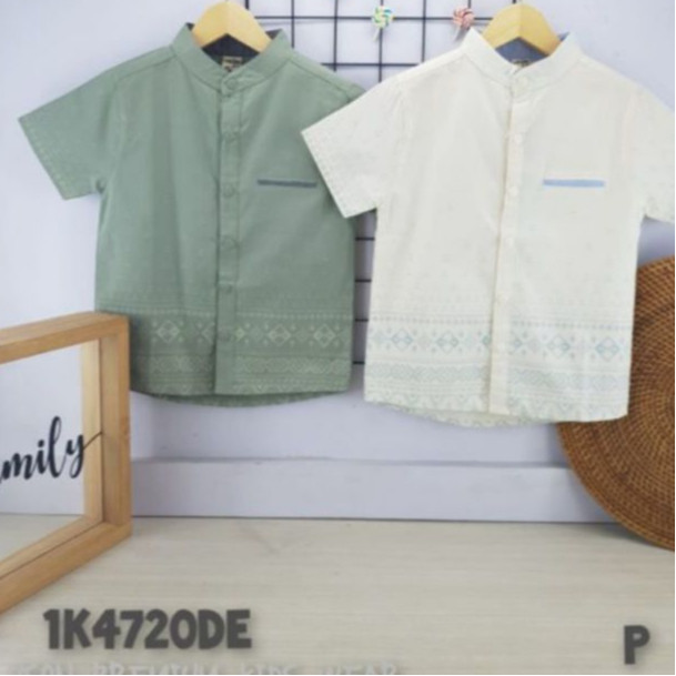 IB KIDS USON KODE 4720 [140-210] (SISA SIZE 210) ATASAN KEMEJA KOKO KEMKO ANAK COWOK USON (BW - HIJA