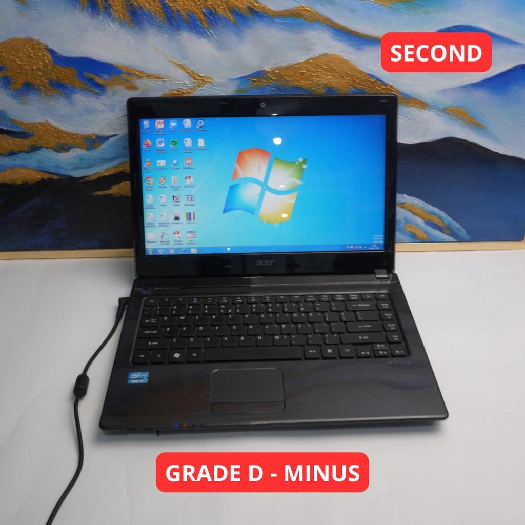 ACER ASPIRE 4752 I3 2350M 4 GB (14") GRADE D - MINUS LAPTOP SECOND ORIGINAL SINAR MUTIARA CELL