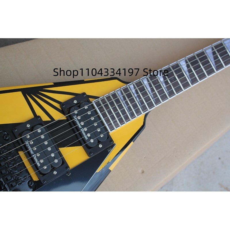 2535 days Delivey)Hot fast shipping Jackson Flying V Electric guitar MOP Fingerboard inlay Tremolo B