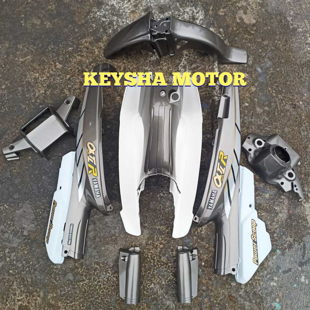 COVER BODY HALUS YAMAHA ALFA BODY SET YAMAHA ALFA WARNA ABU-ABU SET SAYAP