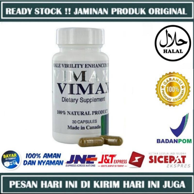 Vimax Asli Original Canada Obat Pembesar Penis Kelamin Vital Kuat Sex Pria Tahan Lama Permanen