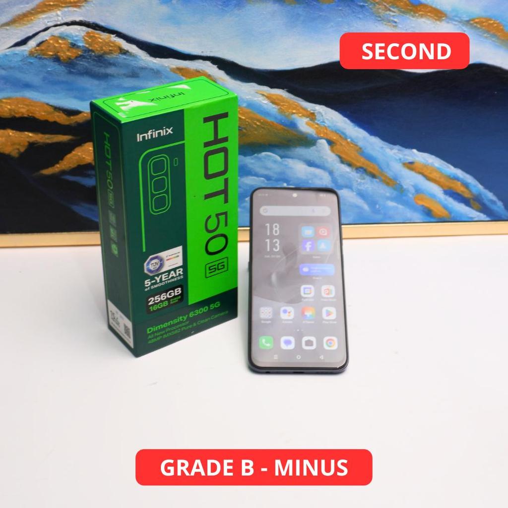 INFINIX HOT 50 8/256 GB (5G) GRADE B - MINUS HP SECOND ORIGINAL SINAR MUTIARA CELL