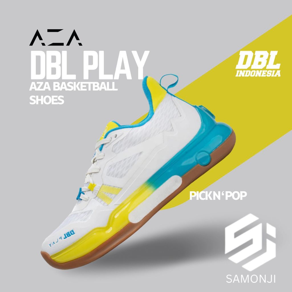 DBL AZA DBL PLAY SEPATU BASKET UNISEX SEPATU OLAHRAGA SAMONJI