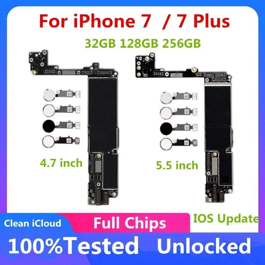 For iphone 7 Plus Motherboard Cleaned iCloud Logic Board Support IOS Upadte Mainboard 32GB/128GB/256
