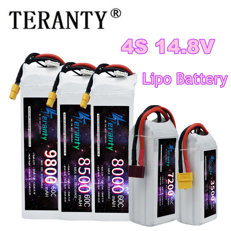 TERANTY 4S 14.8V Lipo Battery 1500/2200/2700/3000/3500/4600/5600/6500/7200/8000/8500/9800mAh For RC 