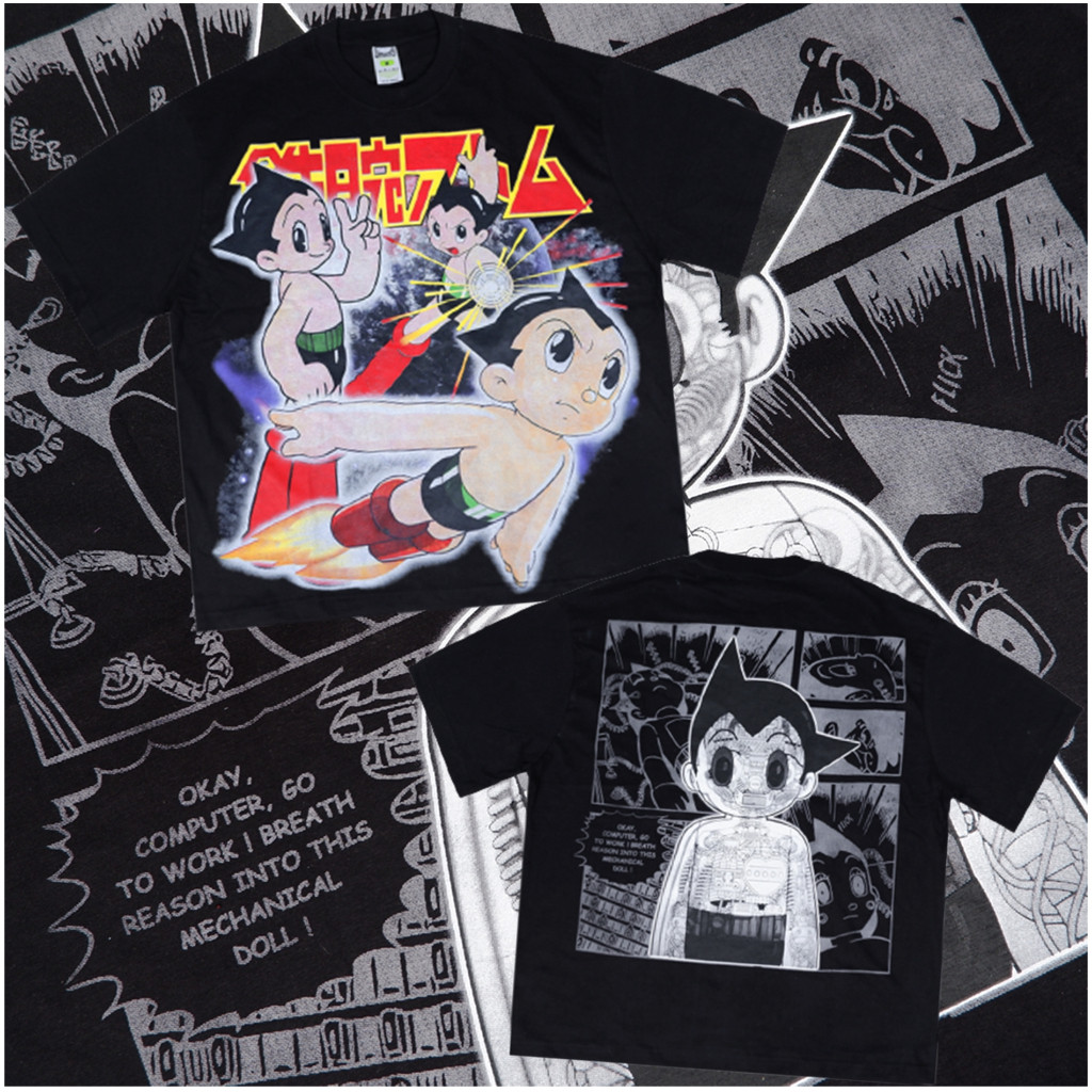 COD ASTRO BOY COMIC CARTOON TSHIRT BIG OVERSIZE KAOS ANIME GAME VINTAGE VONSEEY