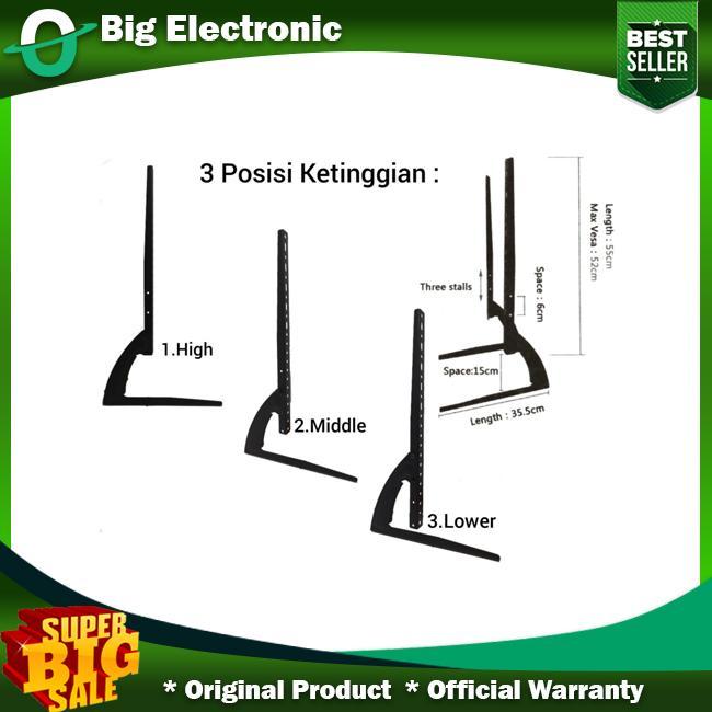 Kaki Tv Stand Bracket Led 75 65 55 50 43 inch Universal Semua Merk Tv - 22-32 INCH