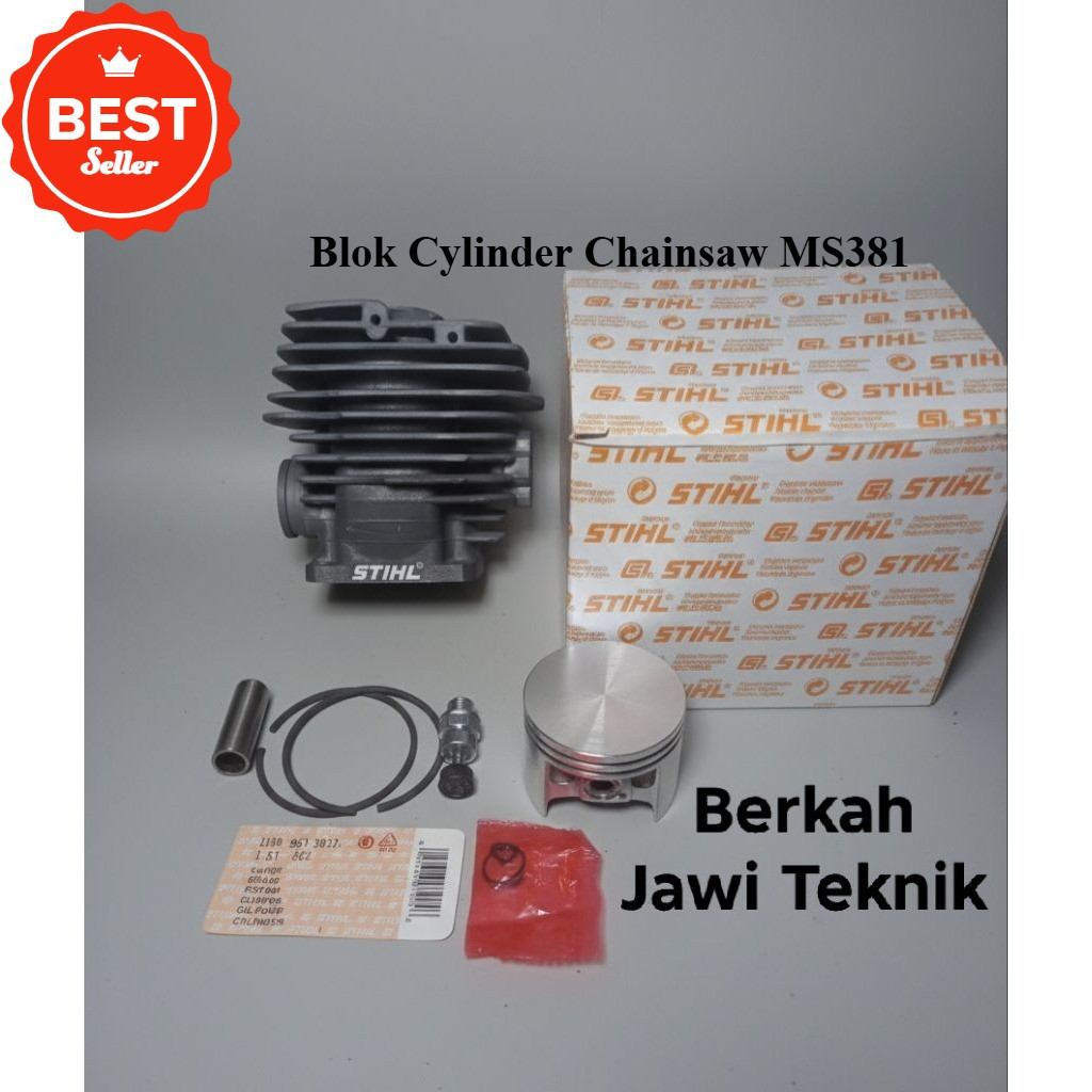Cylinder Block Assy  ASLI STIHL MS381 / 038Furing 381 KOMPLIT / FULLSET Original