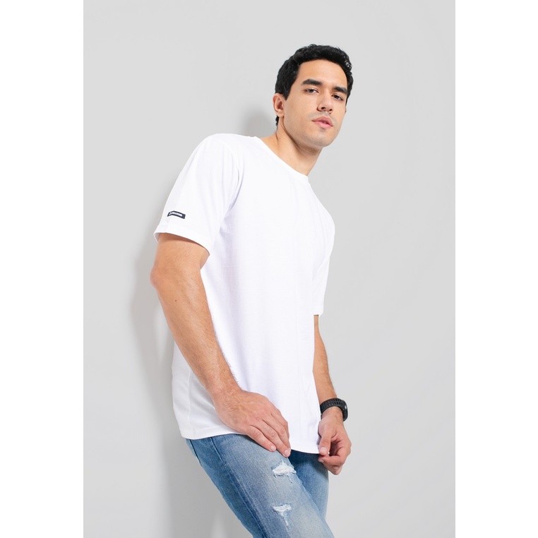 3Second Original Kaos Polos Lengan Pendek 100% Cotton Combed 30s Katun Tshirt Basic Pria Putih 42082