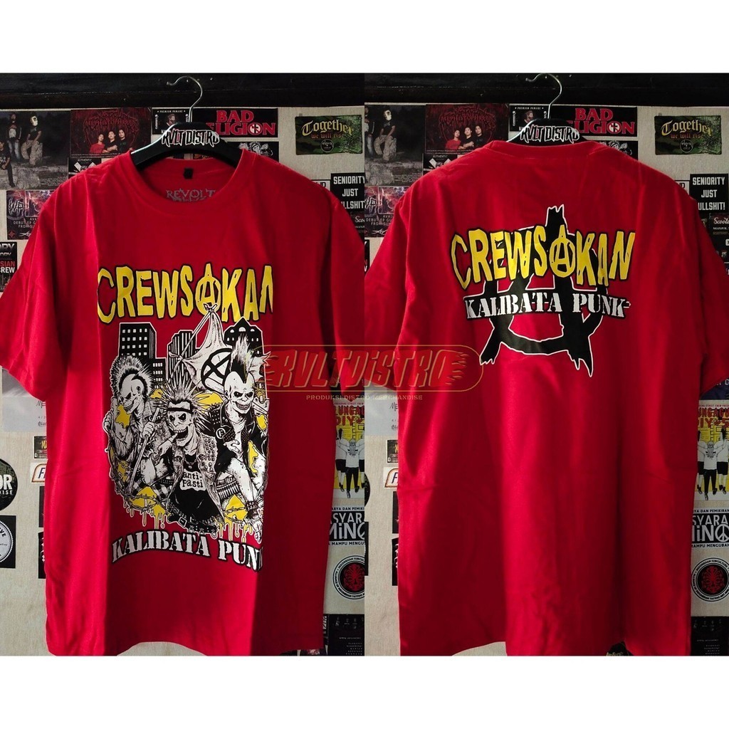 . Kaos Band Punk Crewsakan Kalibata Punk / T-shirt Punk / Kaos Distro