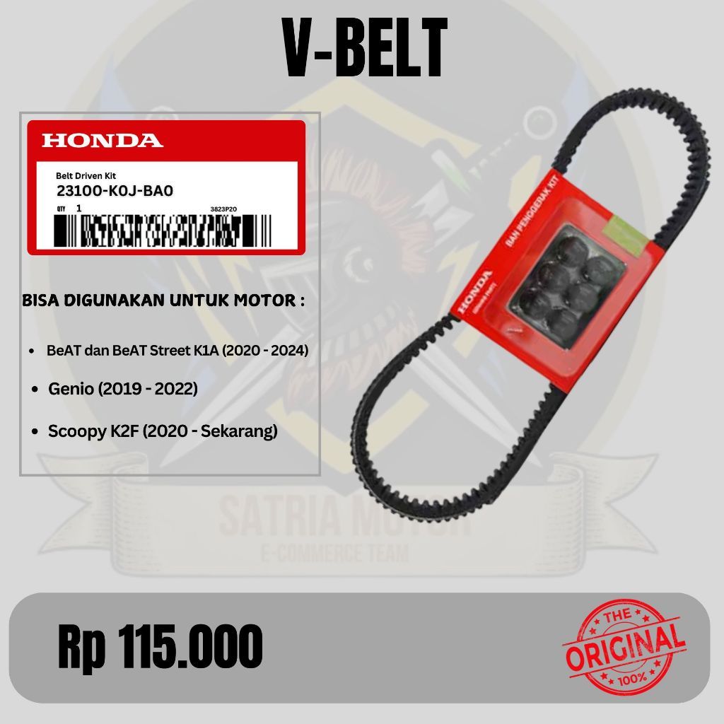 V Belt - Belt Drive Kit - Honda Genio  Original AHM