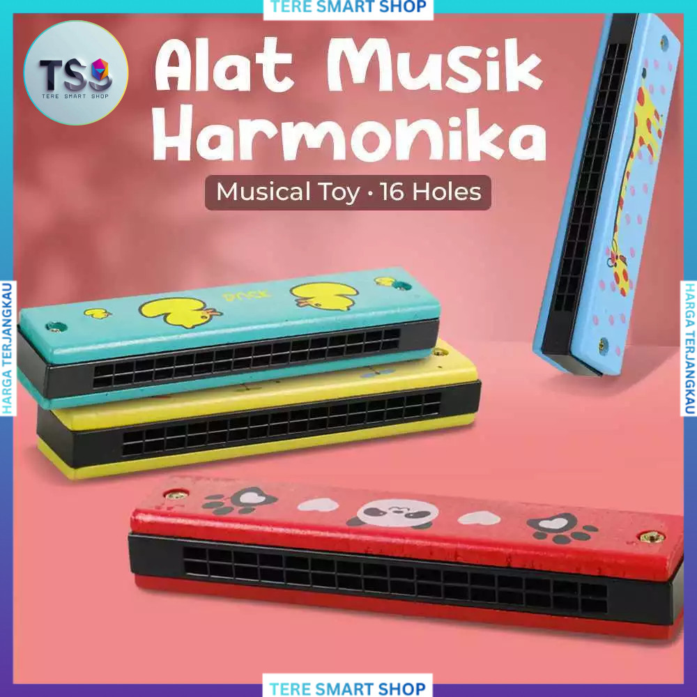 Produk Berkualitas - Ori JOKEJOLLY Alat Musik Harmonika Anak Harmonica Musical Toy 16 Holes - WMN136