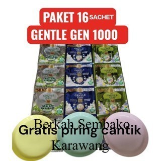 Gentle Gen Renceng( Dapat 16 Sachet ) +piring cantik Gentle Gen Sabun Cuci Baju Sachet / Gentlegen R