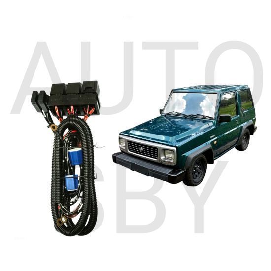 AS Relay Set Lampu Utama LED H4  Mobil Daihatsu Feroza