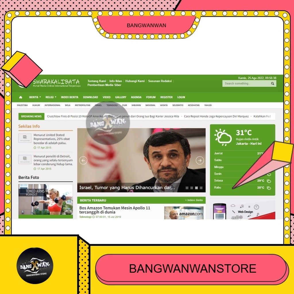 Aplikasi Software Portal Berita Responsive CI BGW