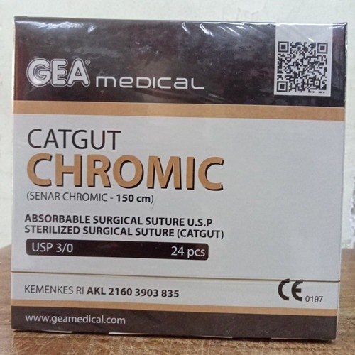 Benang Jahit Catgut Chromic GEA Tanpa Jarum / Benang Chromic GEA tanpa jarum