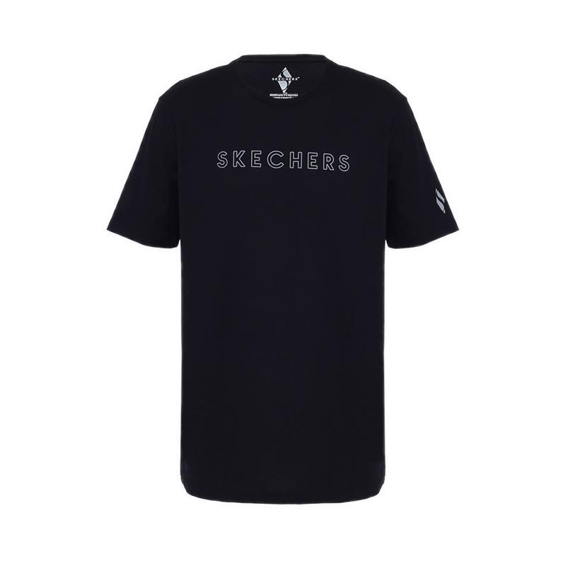 SKECHERS MEN T-SHIRT - BLACK