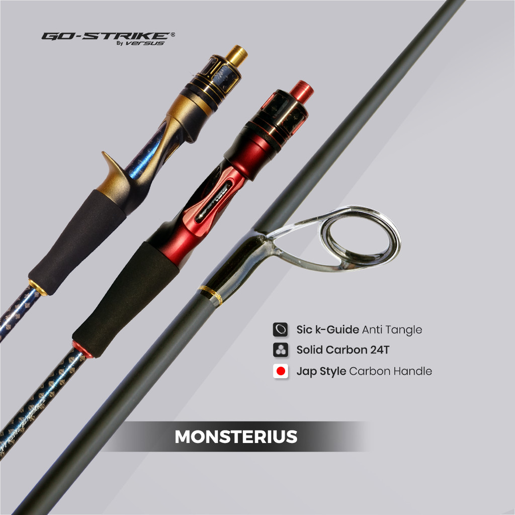 Joran Pancing GostrrikeVersus Monsterius Material Solid Carbon -Sea Fishing Rods Overhead GoStrike D