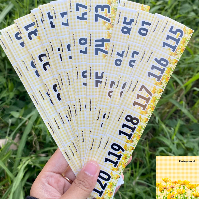 Stiker Nomor Urut Size Mini 1-120 / Stiker Angka Size Mini 1-120 / Stiker Nomor / Stiker Nomor Urut/