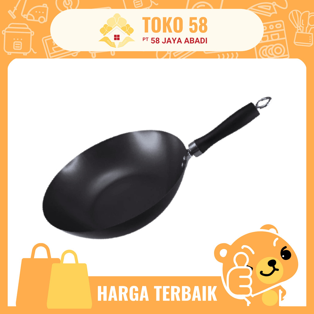 [COD] Wajan Basic Classic Wok 30 cm Anti Lengket Maspion