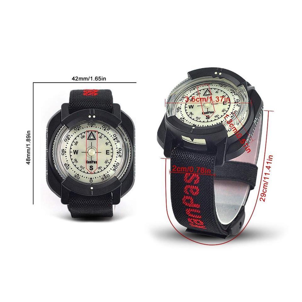 Outdoor Compass Professional 60M 197Ft ving Compass Waterproof Navigator gital Watch Scuba Compass f