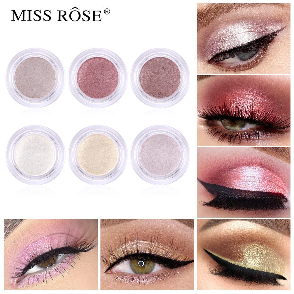 MISS ROSE Nightclub Eyeshadow Highlighter Brightening Sparkling Diamond Shimmer Student Eyeshadow