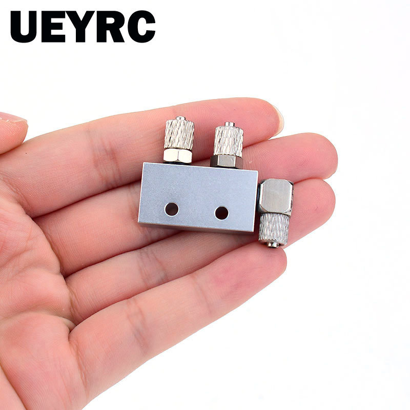 Remote Control Hydraulic Excavator Oil Pipe verter Valve Tee Joint for 1/12 1/14 Kabolite K336 Total