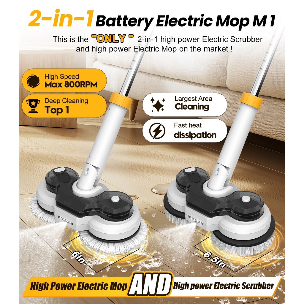 PJ - Alat Pel Listrik Lantai Kain Pel Praktis Alat Pembersih Super Mop Otomatis