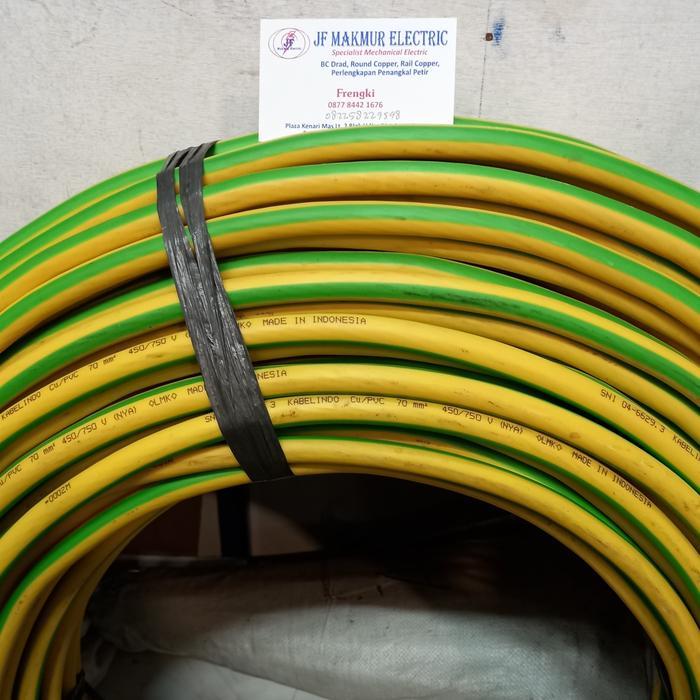kabel NYA 70mm kuning ijo merk kabelindo