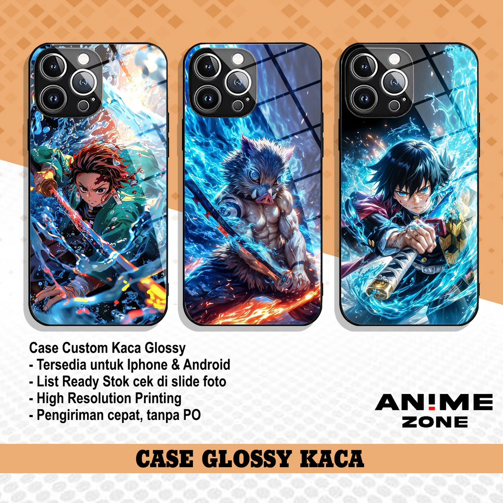 Case Kaca Vivo Y15S Y17S Y03 Y04 Y100 Y28 V27 V29 V30 G135X Demon Slayer Softcase Premium Tempered G