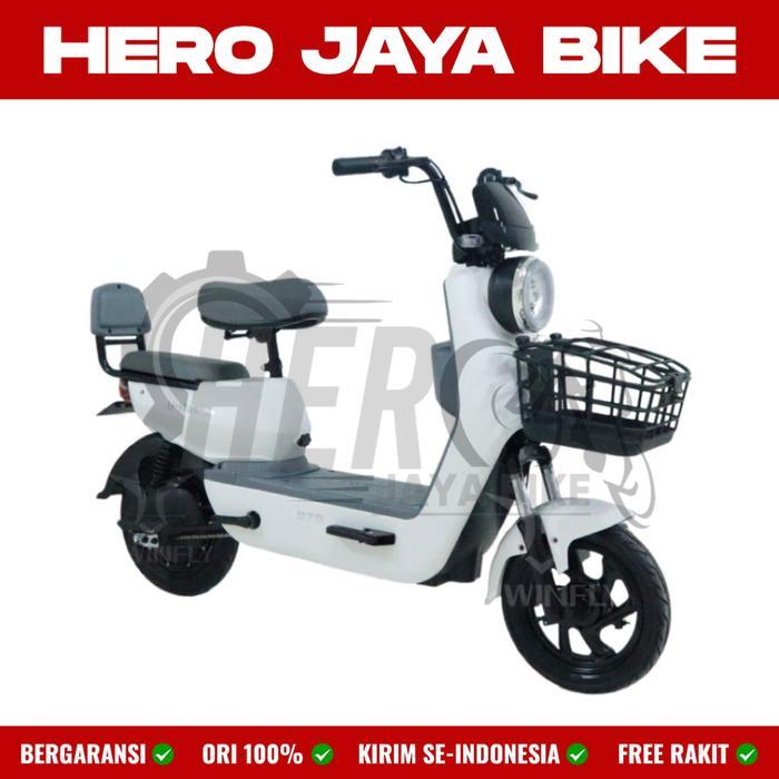 Sepeda Motor Listrik UWINFLY DRAGONFLY 7 DF7 Electric Bike 500Watt NEW - Putih