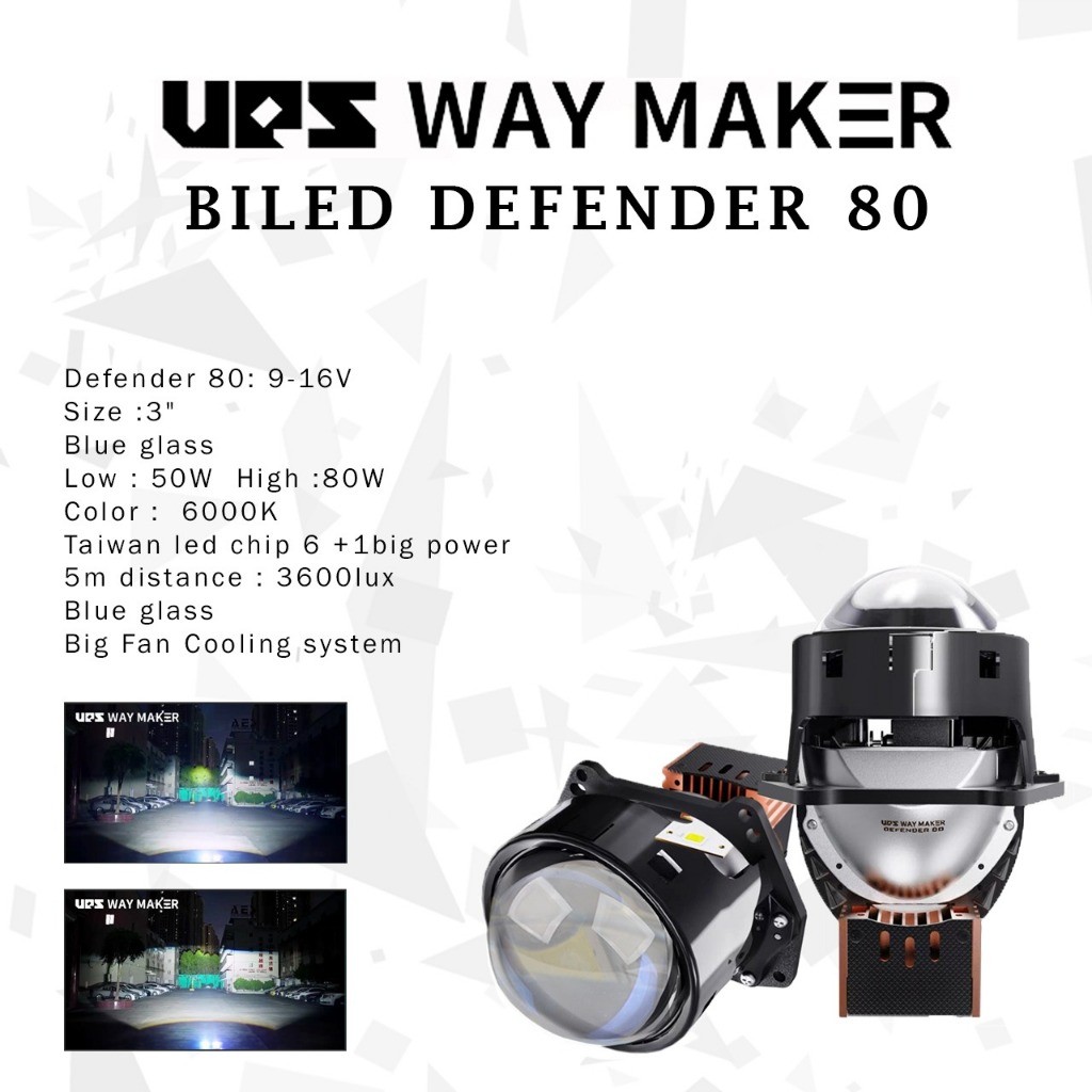 Garasi Biled Biled UPS Way Maker Bilaser Defender 80 Bluelens