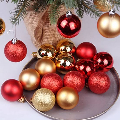 HIASAN GANTUNG BOLA NATAL Aksesoris Hiasan Bola Natal Glitter  ORNAMENT POHON NATAL BOLA NATAL MIKA