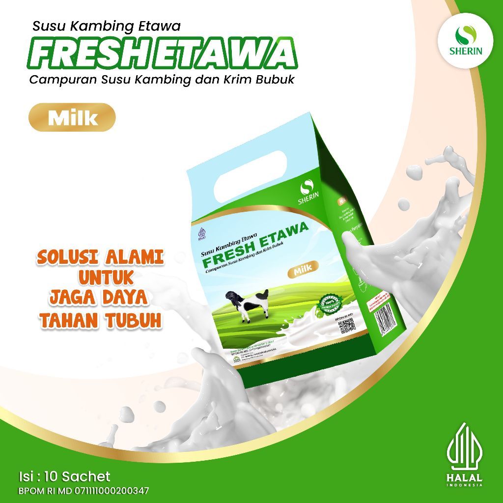 Susu Kambing Suplemen / Vitamin Penggemuk Badan Anak Dewasa Fresh Etawa Isi 10 Sachet