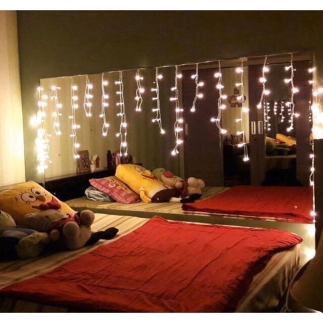 lampu tirai led / lampu tumblr tirai / lampu tirai - Putih