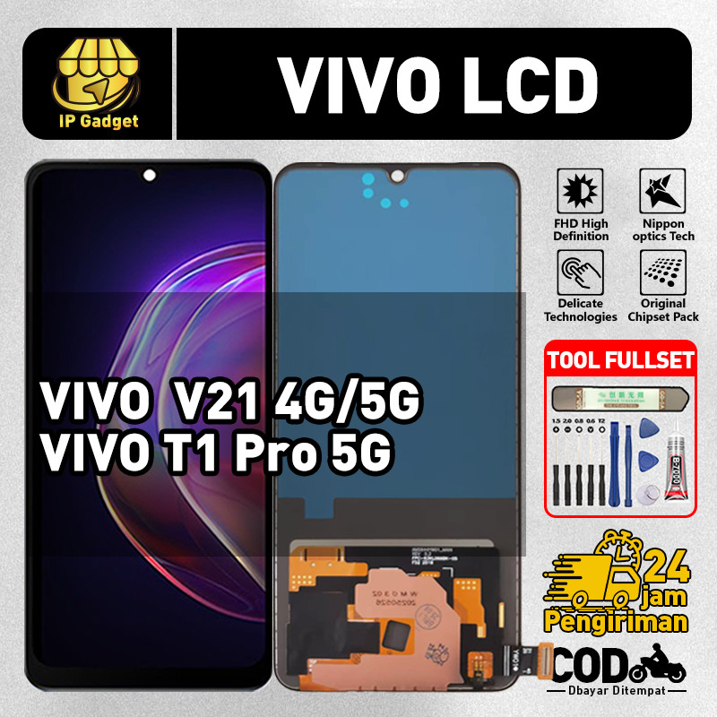ORIGINAL LCD Vivo V21 4G 5G LCD Vivo T1 Pro 5G Fullset ORI HP Asli Touchscreen Layar Sentuh HP COD