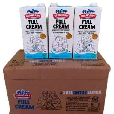 (KARTONAN) GRANDAIRY SUSU UHT FULL CREAM 1 LITER