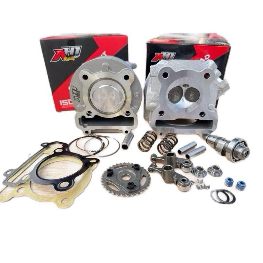 UP SPEED | AH1 PAKET (BLOK HEAD CNC PORTING) & SEHER BORE UP 5TL 155CC UP PISTON 58,5MM KLEP 28/24MM