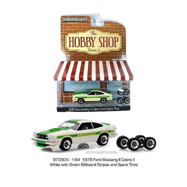 1978 Ford Mustang II Cobra II and Spare Tires Greenlight Hobby Shop Toy PStore27