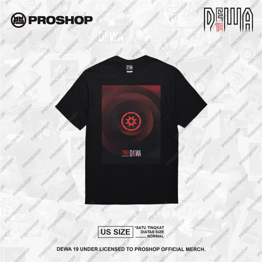 [COD] Proshop | Special Anniversary Red | Dewa 19 | Tshirt | Kaos Pria Kaos Distro | Hitam
