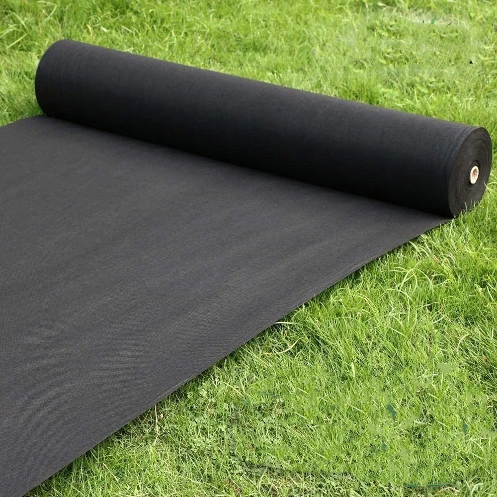 1pc Heavy-Duty Black Landscape Fabric - Barrier, Water Permeable, Courtyard Villa Garden Landscape A