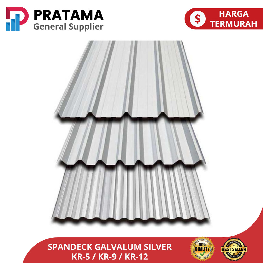 Atap Spandek Atap Galvalum 5 Gelombang 0.25 mm