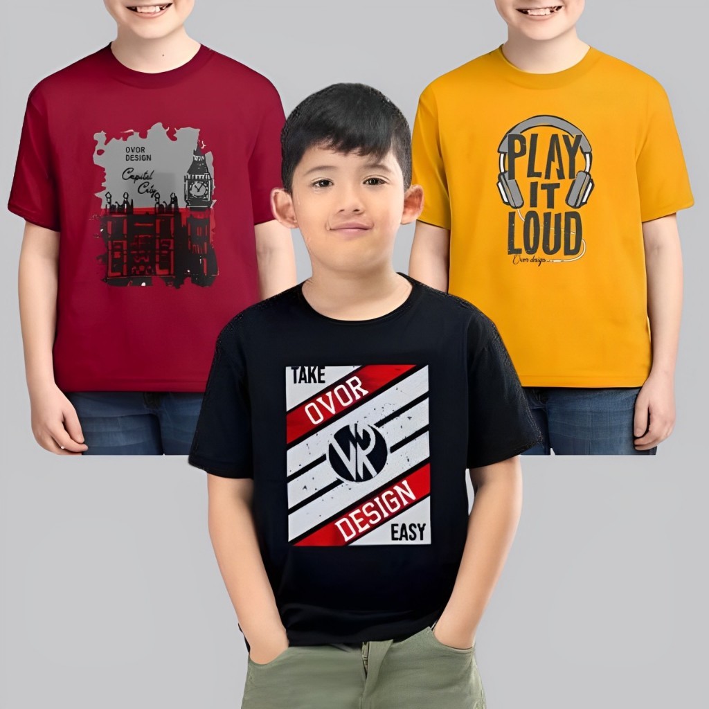 PAKET HEMAT KAOS ANAK 3 PCS. 30 RIBU AN BAJU ANAK  TERBARU KAOS DISTRO ANAK USIA 1-12 TAHUN KAOS 10 