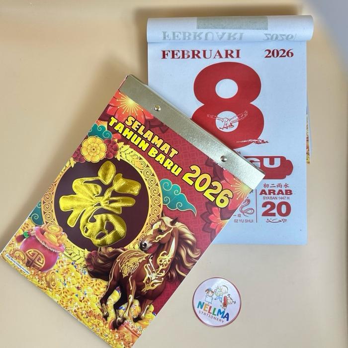 Kalender Harian Besar 2026 / Kalender Harian Sedang 2026 Kertas Litho - HARIAN BESAR Terlaris