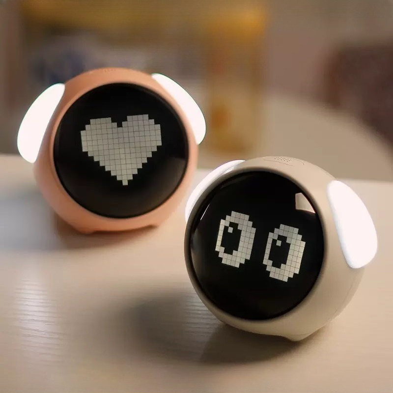 Funny Child Alarm Clock Digital Emotion Table Clock WIth Night Light Living Room Bedroom Desktop Clo